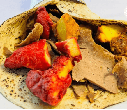 Triple meat kebab
